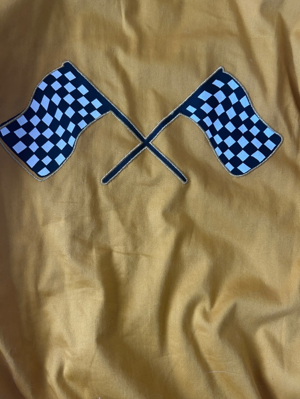 Bandy Button Colorblock Racing Jacket - Yellow & Orange Size 12/13 - Picture 8 of 8